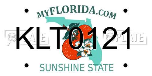 KLT0121 Florida License Plate