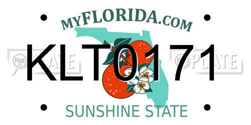 KLT0171 Florida License Plate