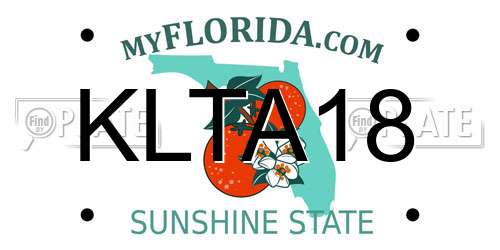 KLTA18 Florida License Plate
