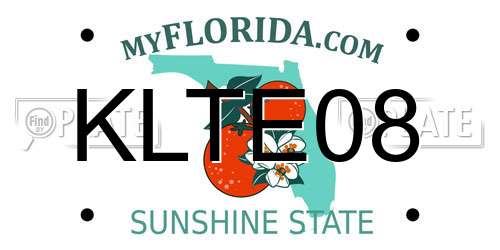 KLTE08 Florida License Plate