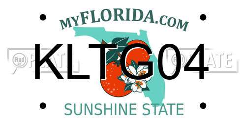 KLTG04 Florida License Plate