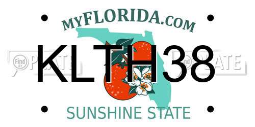 KLTH38 Florida License Plate