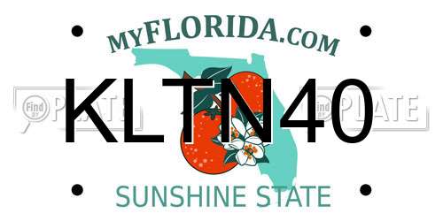 KLTN40 Florida License Plate