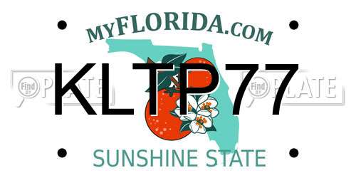 KLTP77 Florida License Plate