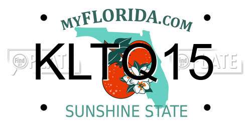 KLTQ15 Florida License Plate