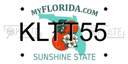 KLTT55 Florida License Plate
