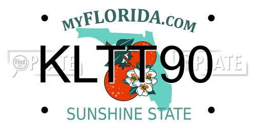 KLTT90 Florida License Plate