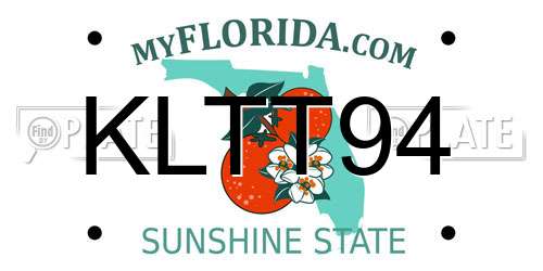 KLTT94 Florida License Plate