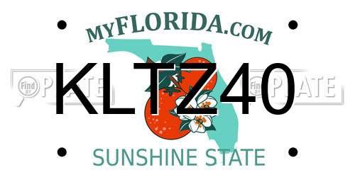 KLTZ40 Florida License Plate