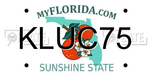 KLUC75 Florida License Plate