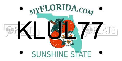 KLUL77 Florida License Plate