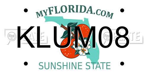KLUM08 Florida License Plate