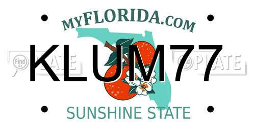 KLUM77 Florida License Plate