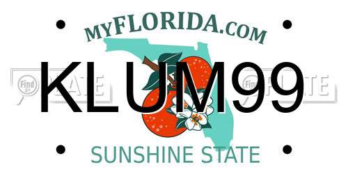 KLUM99 Florida License Plate