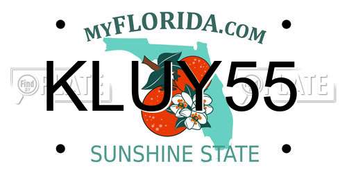 KLUY55 Florida License Plate