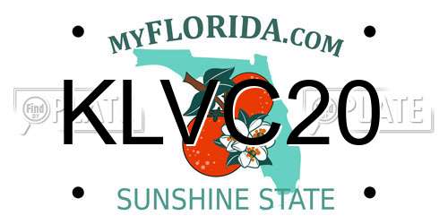 KLVC20 Florida License Plate