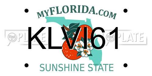 KLVI61 Florida License Plate