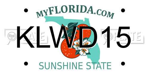 KLWD15 Florida License Plate