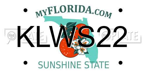 KLWS22 Florida License Plate