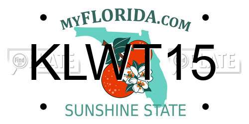 KLWT15 Florida License Plate