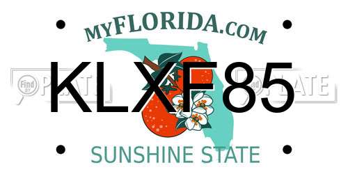 KLXF85 Florida License Plate