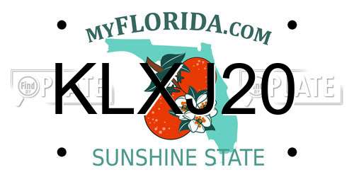 KLXJ20 Florida License Plate