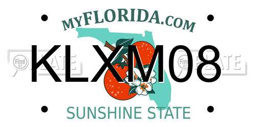 KLXM08 Florida License Plate