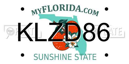 KLZD86 Florida License Plate
