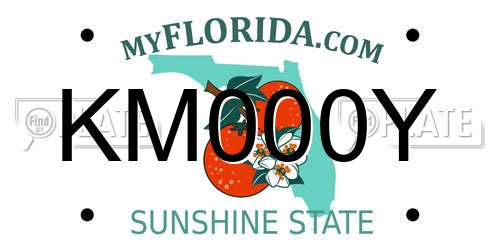 KM000Y Florida License Plate