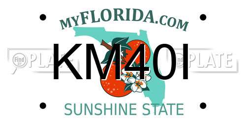 KM40I Florida License Plate