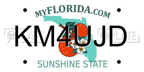 KM4UJD Florida License Plate