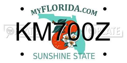 KM700Z Florida License Plate