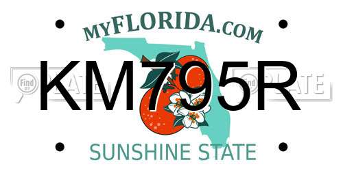 KM795R Florida License Plate