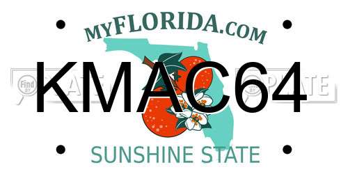 KMAC64 Florida License Plate