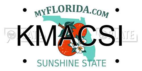 KMACSI Florida License Plate
