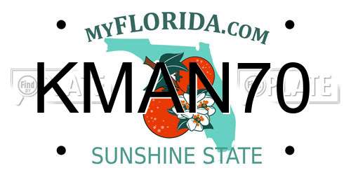 KMAN70 Florida License Plate