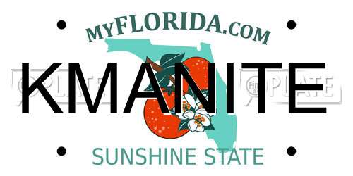 KMANITE Florida License Plate