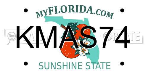 KMAS74 Florida License Plate