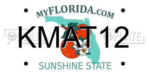 KMAT12 Florida License Plate