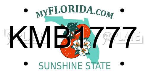 KMB1777 Florida License Plate