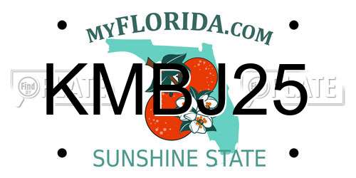 KMBJ25 Florida License Plate