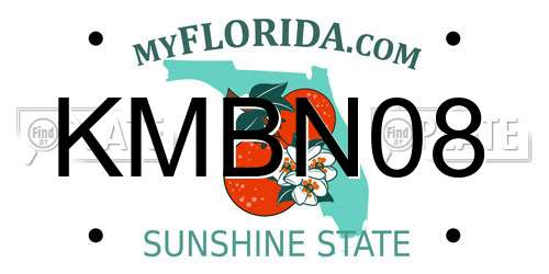 KMBN08 Florida License Plate