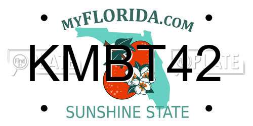 KMBT42 Florida License Plate