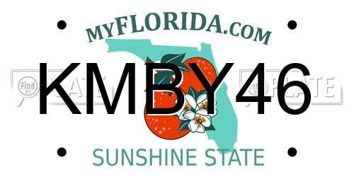 KMBY46 Florida License Plate