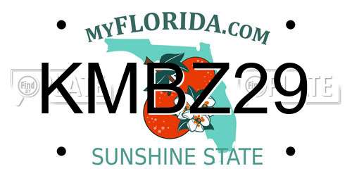 KMBZ29 Florida License Plate