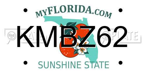 KMBZ62 Florida License Plate