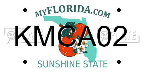 KMCA02 Florida License Plate