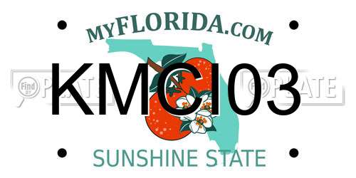 KMCI03 Florida License Plate