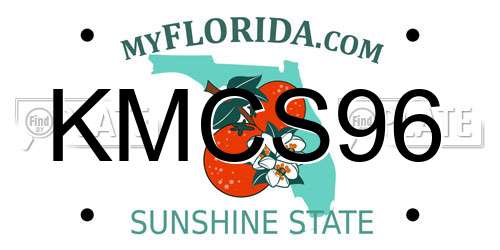 KMCS96 Florida License Plate