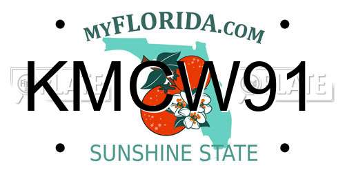 KMCW91 Florida License Plate